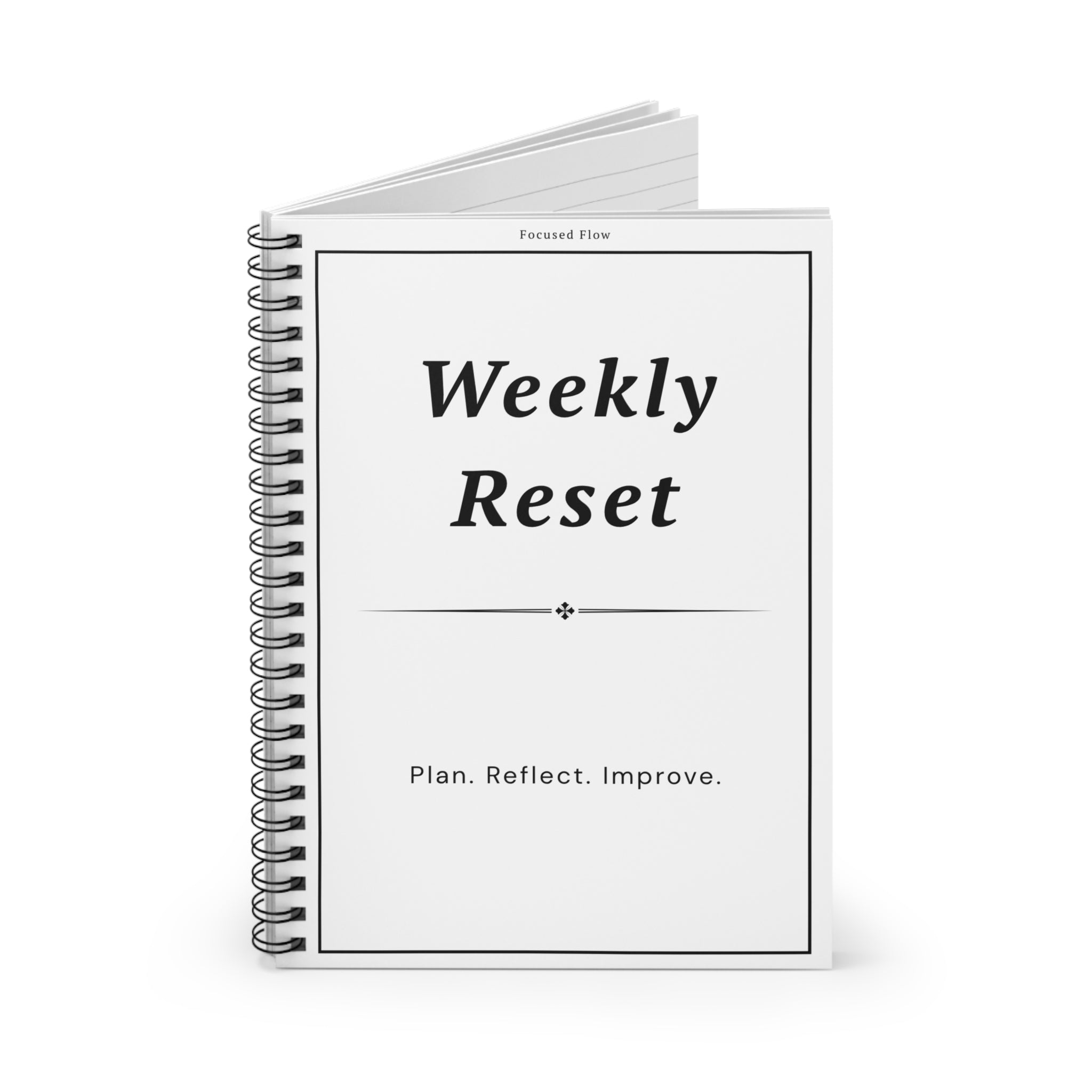 Weekly Reset Notebook | Focused Flow System